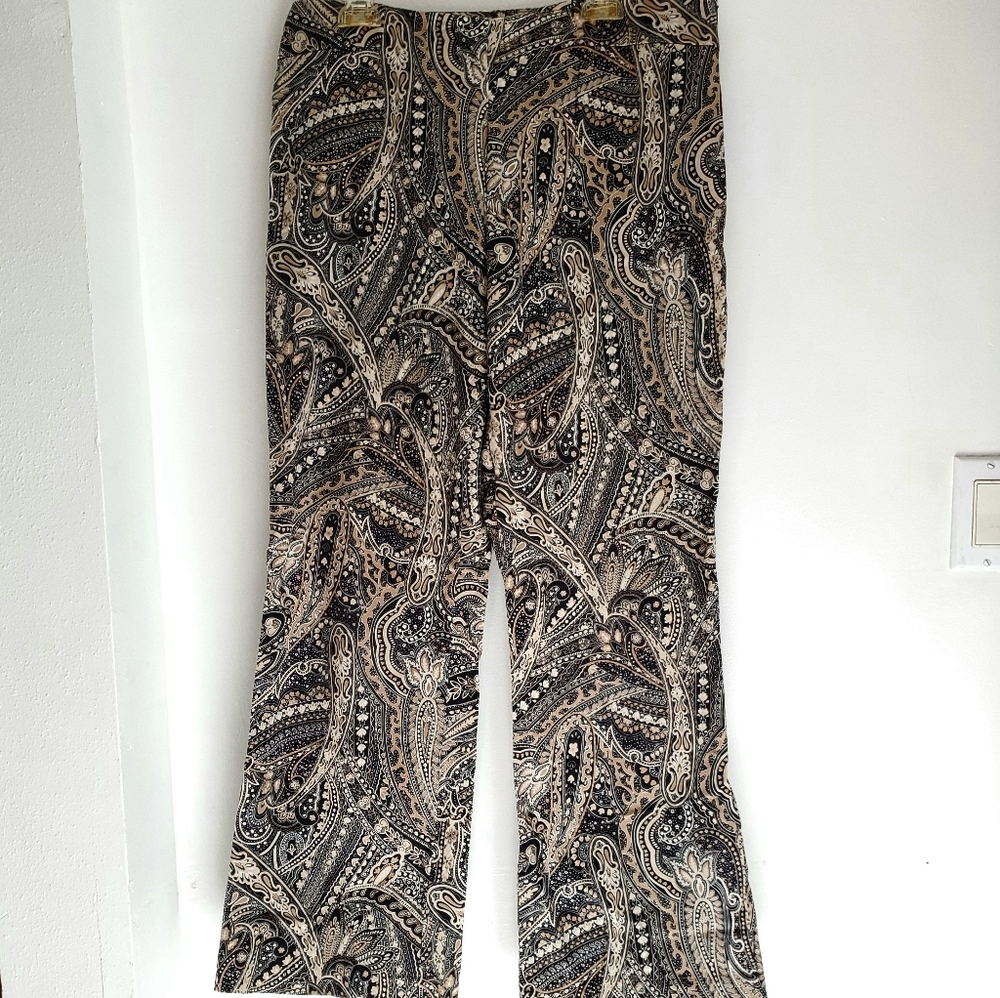 🧞‍♀️Women's George Stretch paisley pants. 14 tall